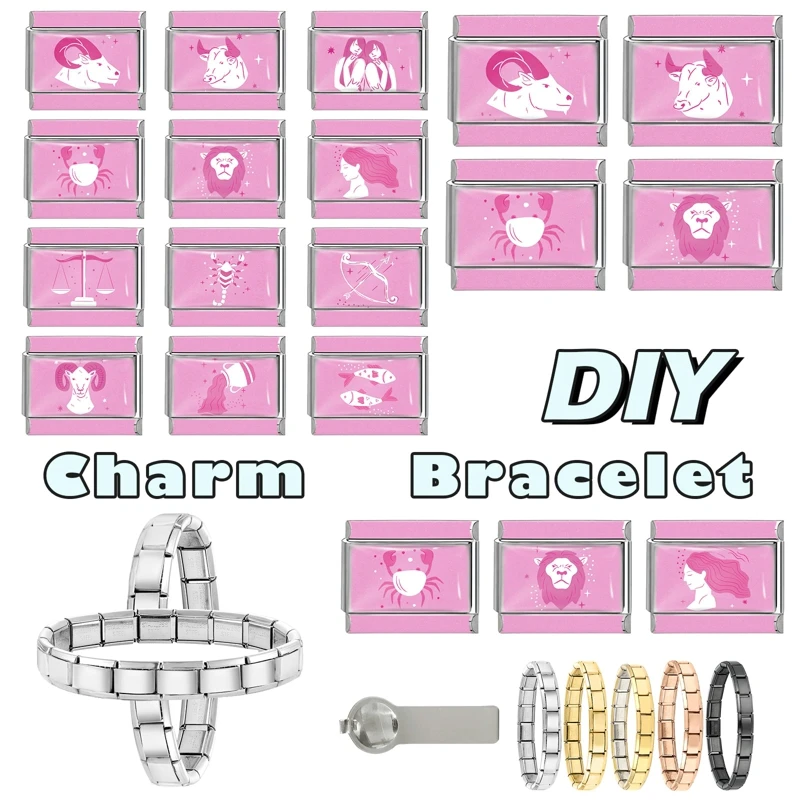 جديد جميل الحيوانات الأليفة القطط والكلاب وصلات سحرية إيطالية تناسب 9 مللي متر سوار الفولاذ المقاوم للصدأ النساء الرجال DIY بها بنفسك صنع المجوهرات #5