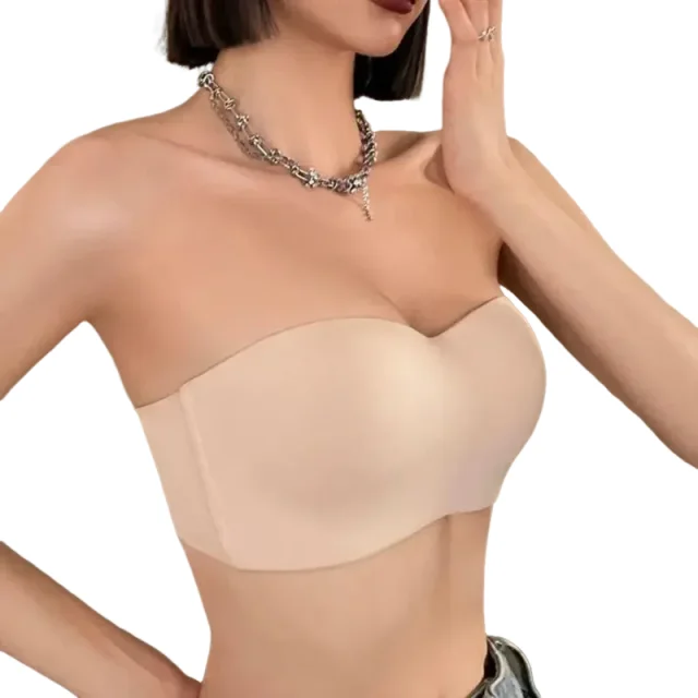 KUCLUT Tube Strapless Bra Chest Wrap Bandeau Seamless Breathable Underwear Tops Non Slip Invisible Bralette Push Up Women's Bra