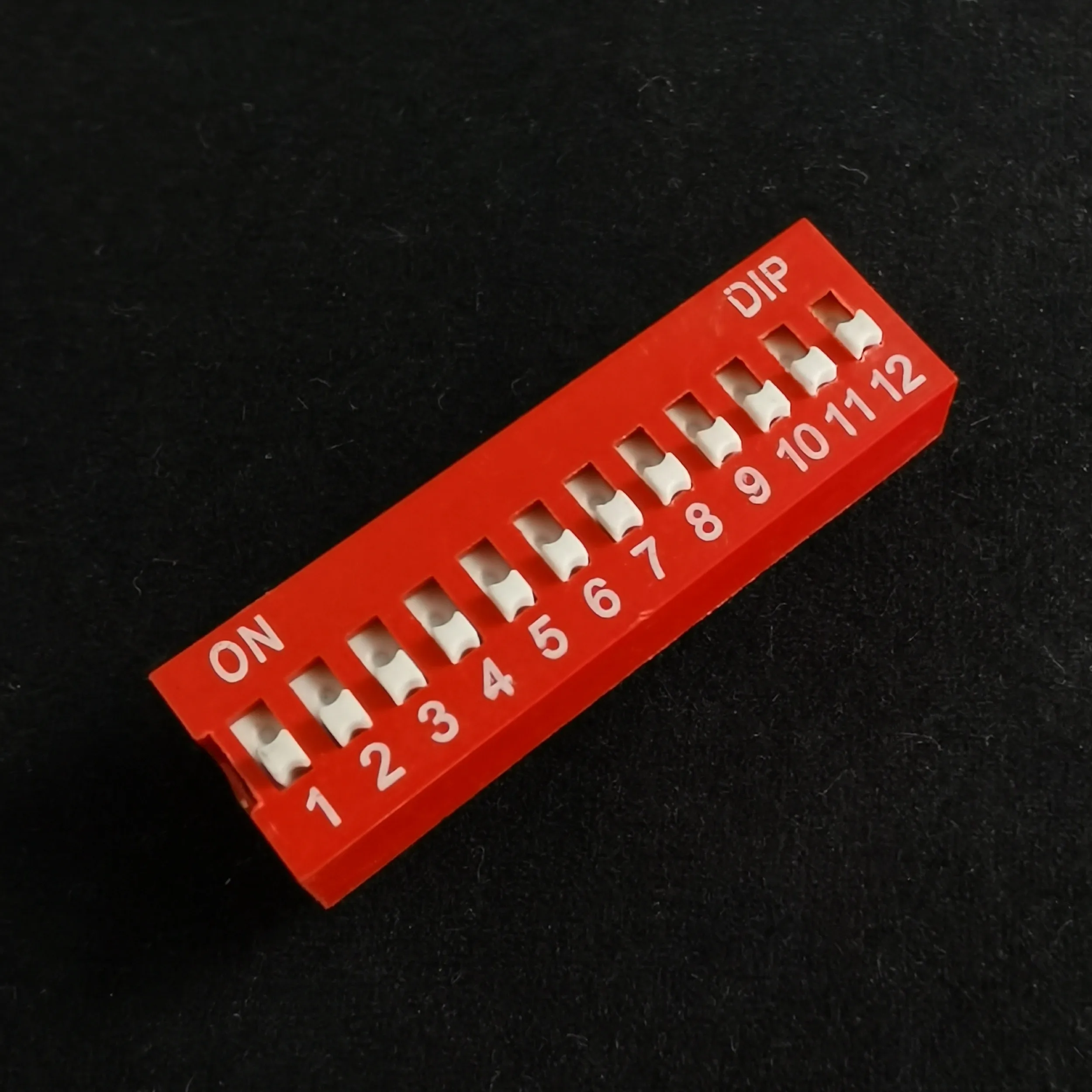 Slide Type Switch Module 1 2 3 4 5 6 7 8 9 10 12 Bit 2.54mm Position Way DIP Red Pitch Toggle Snap