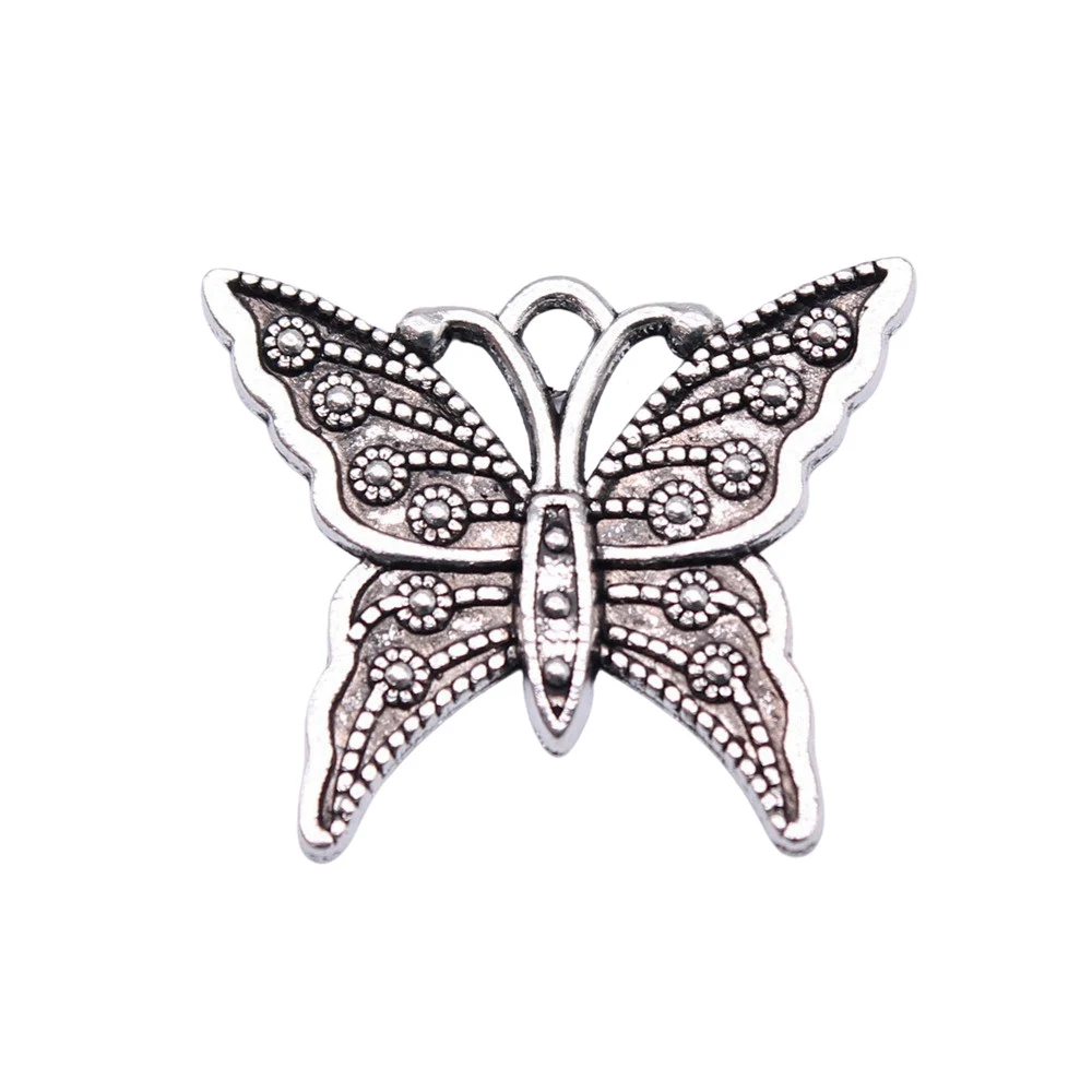 Phone Pendant Butterfly Charms Jewellery 25x21mm 10pcs