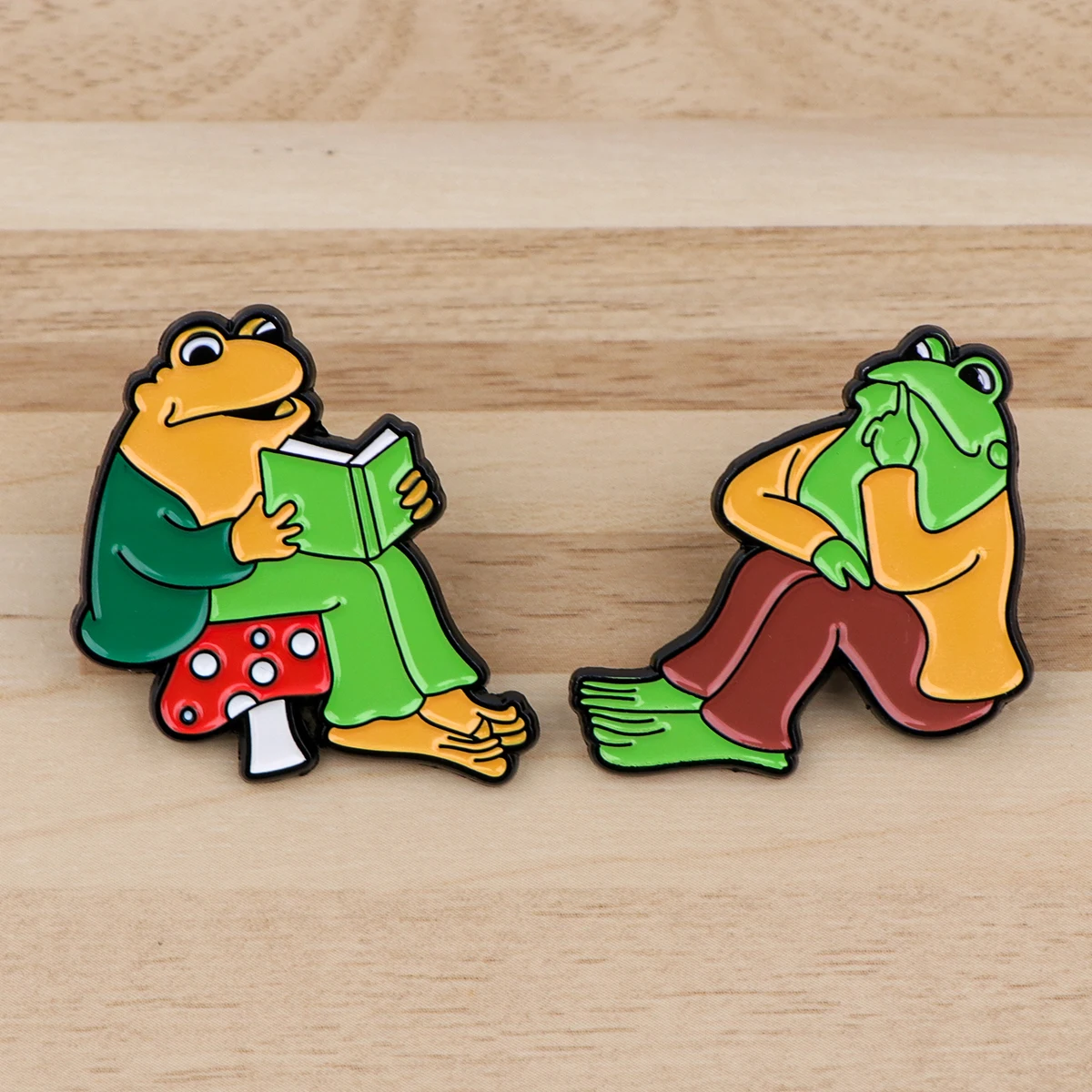 Monster Enamel Pins Cute Frog Brooches Woman Men Backpack Bags Badge Fashion Lapel Jewelry Kids Friends Birthday Gifts