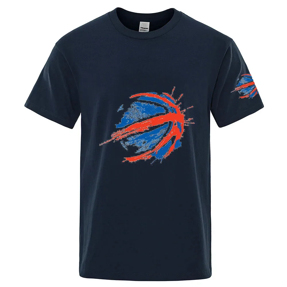 3D-Basketball-bedrucktes Herren-T-Shirt, lässige Mode, Sport, schnell trocknend, Rundhalsausschnitt, kurzärmeliges Oberteil, Sommer, atmungsaktive Herrenkleidung