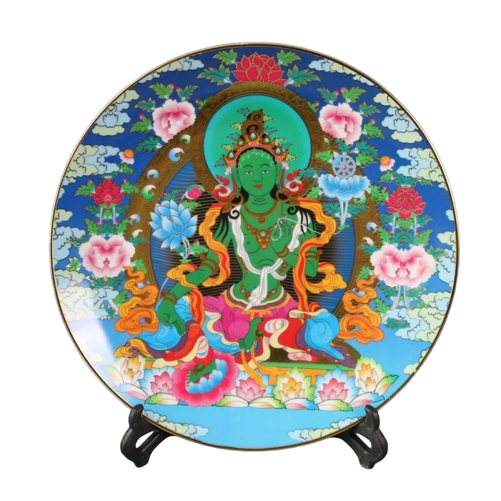 

Collection Home Furnishings Auspicious Plates Green Tara Plates Buddhist Geomancy Exorcism Crafts