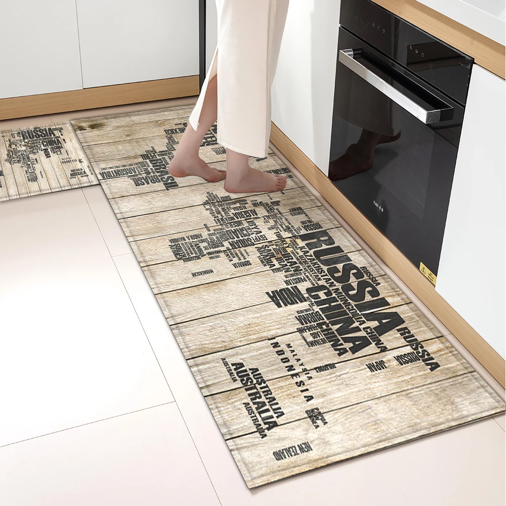 Kitchen Mat Home Entrance Doormat Living Room Bedroom Balcony Floor Decoration Carpet House Bath Hallway Door Anti-Slip Foot Rug