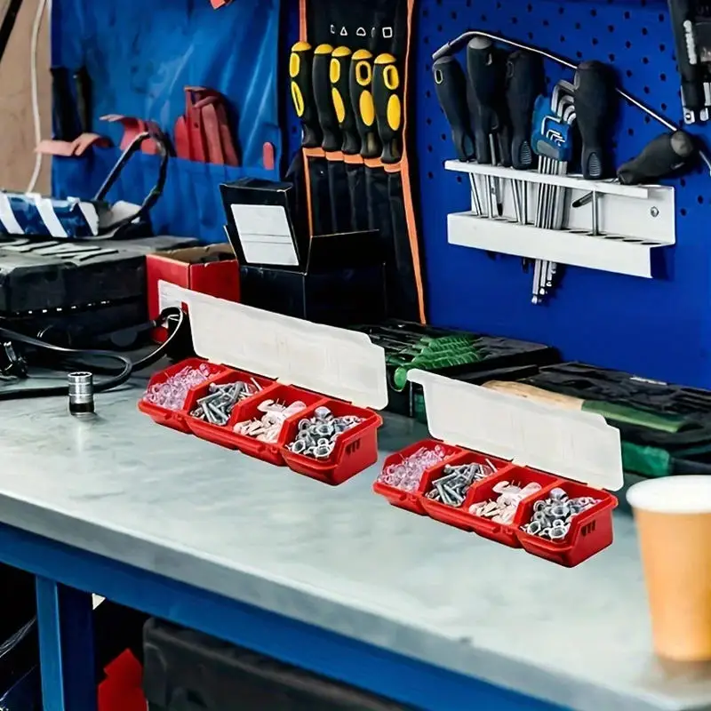 Screw Parts Miscellaneous Box Classification Storage Box Hardware Accessories Plastic Sorting Slant Mouth With Cover Tool Box