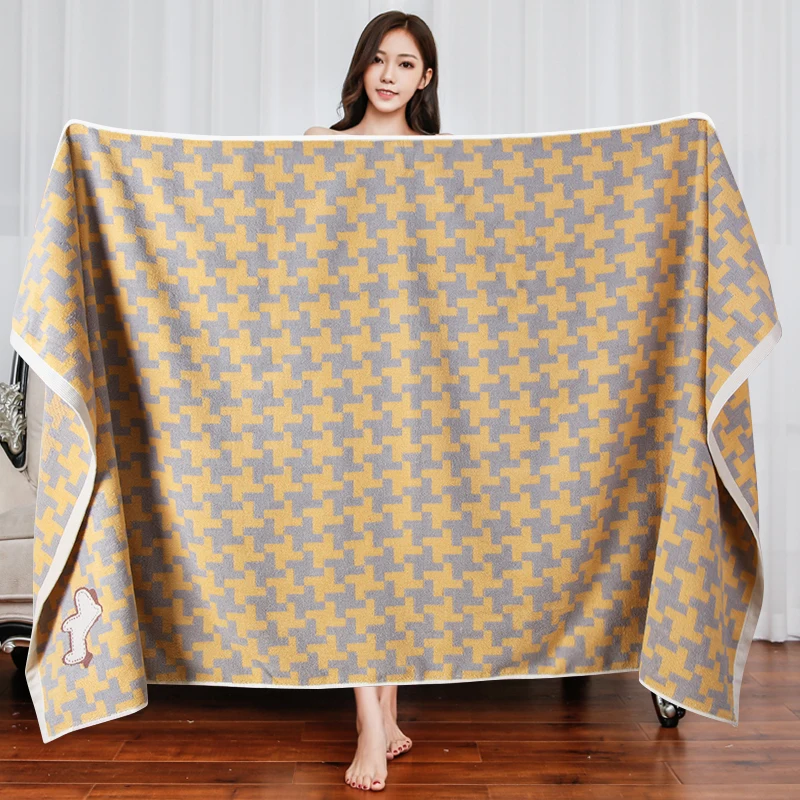 ผ้าเช็ดตัวผู้ชายสำหรับอาบน้ำ ผ้าฝ้ายแท้ 100% ผ้าขนหนูขนาดใหญ่พิเศษ 70x140 ซม.