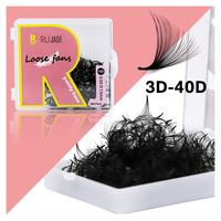 RUJADE 6D 8D Loose Fans Lashes Premade Fans Cluster Eyelash Extensions Pointy Base Fans Mega Volume Premade Eyelashes Extensions