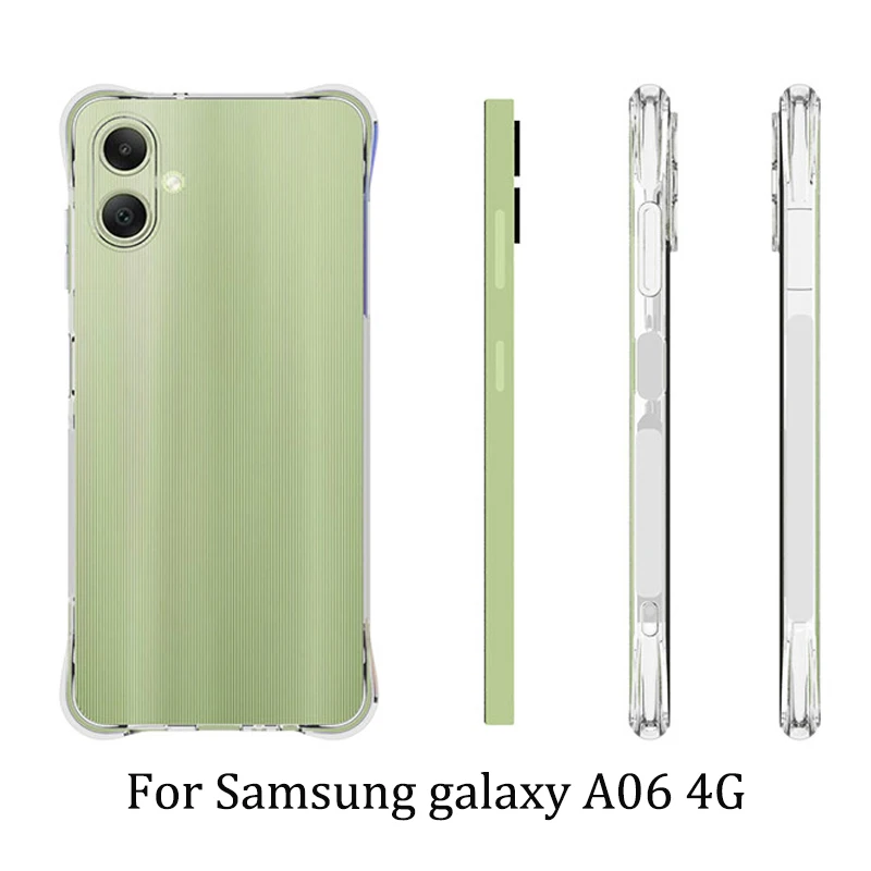 For Samsung A06 4G A065F Case Clear Airbag Silicone TPU Bumper Shockproof Back Cover Soft Case for Samsung Galaxy A06 4G A065F