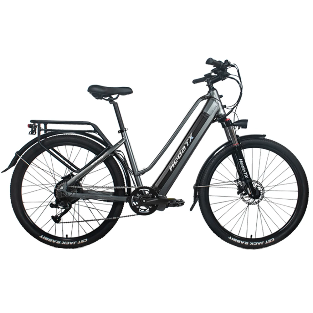 AliExpress HedaTX HEDATX 27.5 Inch 2.1 Tire Electric BIkes 48V15.6Ah Lithium Battery City E Bike Mechanical Disc Brake Cargo Electric Bicycle