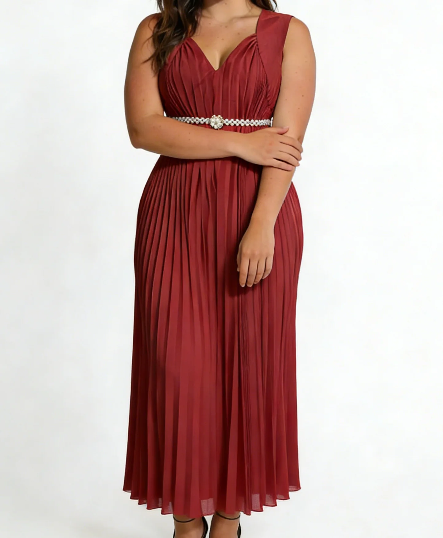 

2026 европейское и американское летнее новое модное простое повседневное длинное платье с поясом-GZXX476