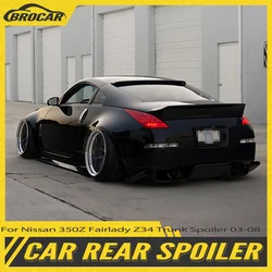 For 2003--2008 Nissan 350Z Fairlady Z33 Rocket Bunny Style High Quality ABS Plastic Gloss Black Spoiler Trunk Boot Wing Spoiler