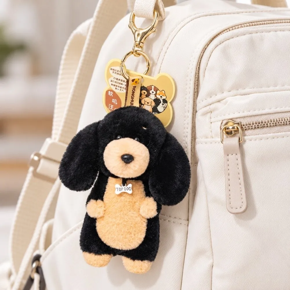 Gift Fluffy Dog Plush Keychain Soft Multi Style Stuffed Animal Pendant Cartoon Versatile Puppy Bag Charm For Kids