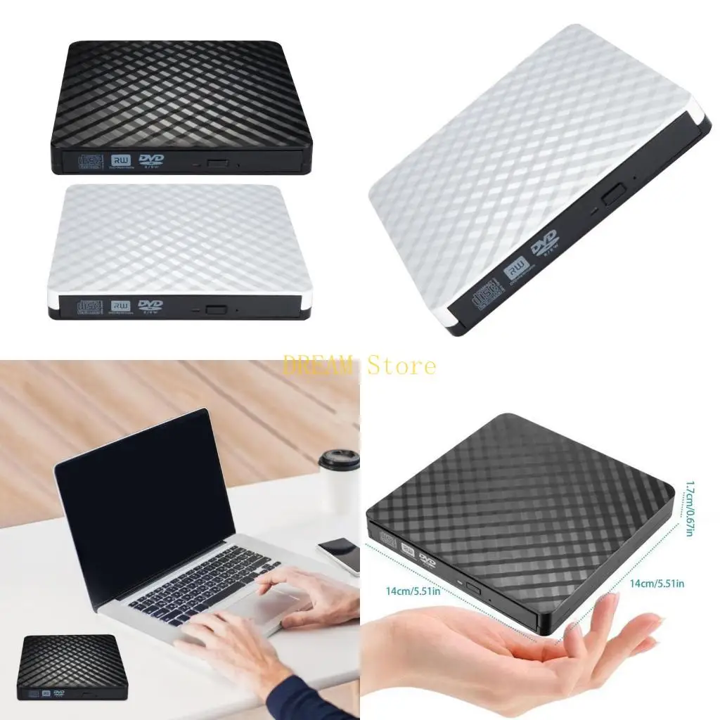 High Performances External DVD Drive USB USB C Burners for Laptop Desktop best sale