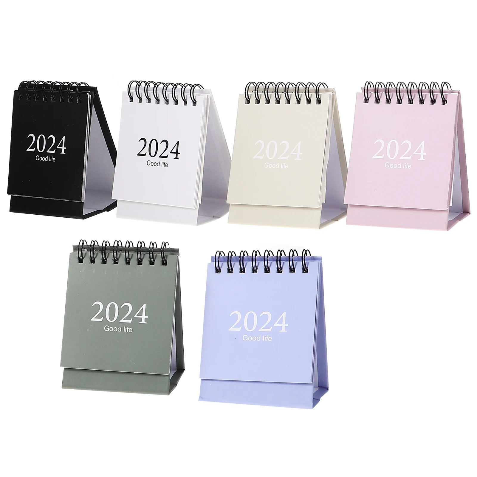 

6 Pcs Desk Calendar 2024 Thickened Home Desk Calendar Pages Monthly Planner Home Office Decor Mixed Colors