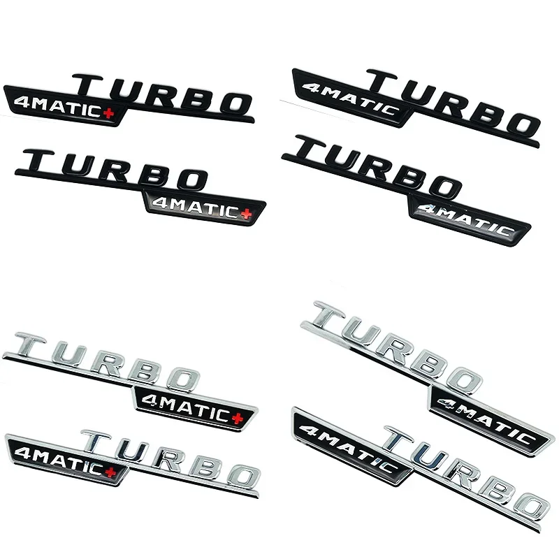ABS coche maletero trasero Logo letras BITURBO TURBO 4MATIC emblema insignia pegatina para Mercedes C43 C 43  W205 W204 Ac