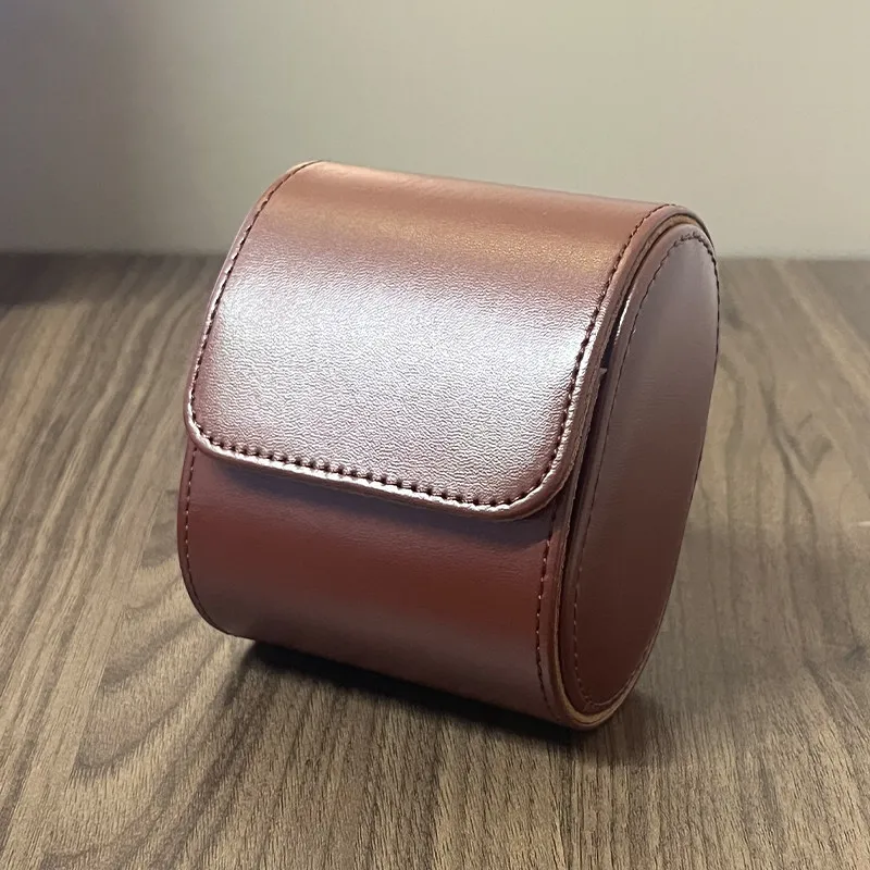 Leather Watch Storage Box, Portable for Travel, Pressure & Drop Resistant, Premium Texture Leather for Carry-On Use