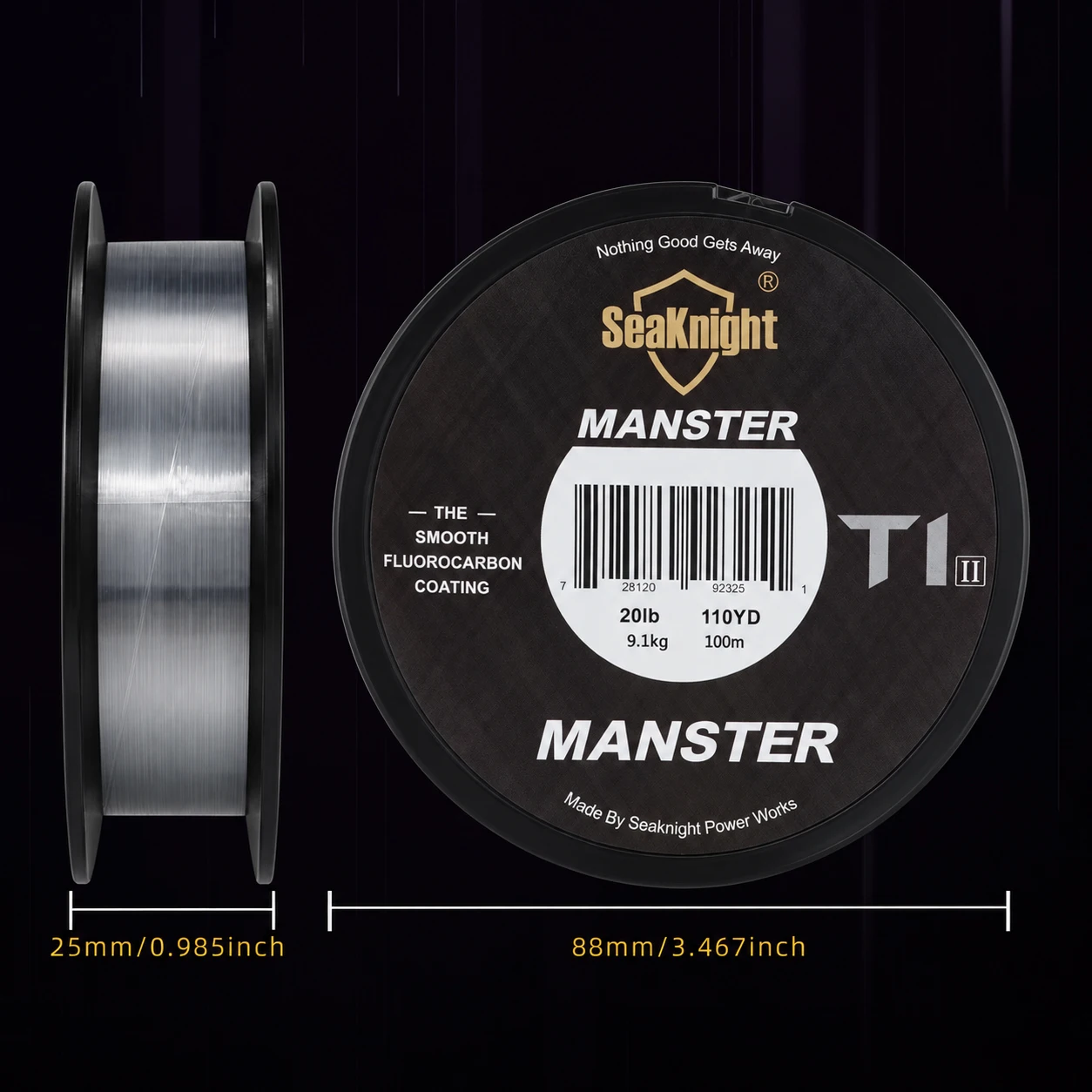 SeaKnight Brand MANSTER T1 II Series 100%Two-layer Fluorocarbon Coating Fishing Line 100M 50M Fast Sinking Line Stronger 3-100LB gallery 3