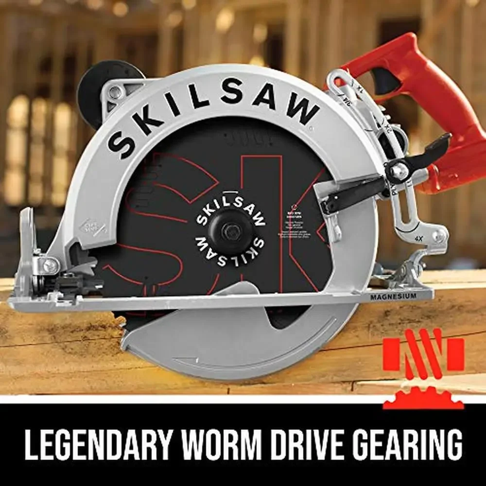 15A Worm Drive Circular Saw Clean 4x Cuts in One Pass relentless power durability Magnesium Construction Anti-Snag Guard 51°