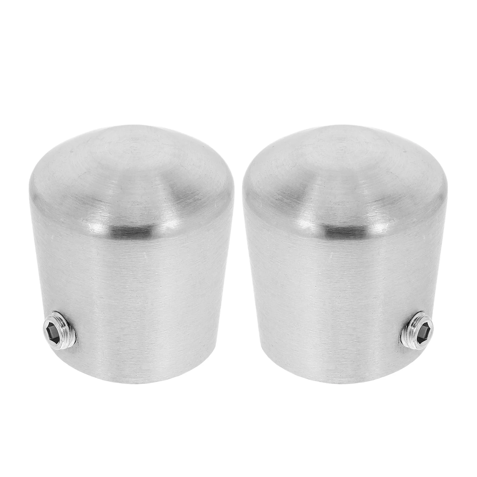 Tapas de extremo de pasamanos de acero inoxidable, tapas de listones de Metal cepillado duraderas para barandillas de escaleras de madera, cubiertas protectoras interiores, 2 uds.