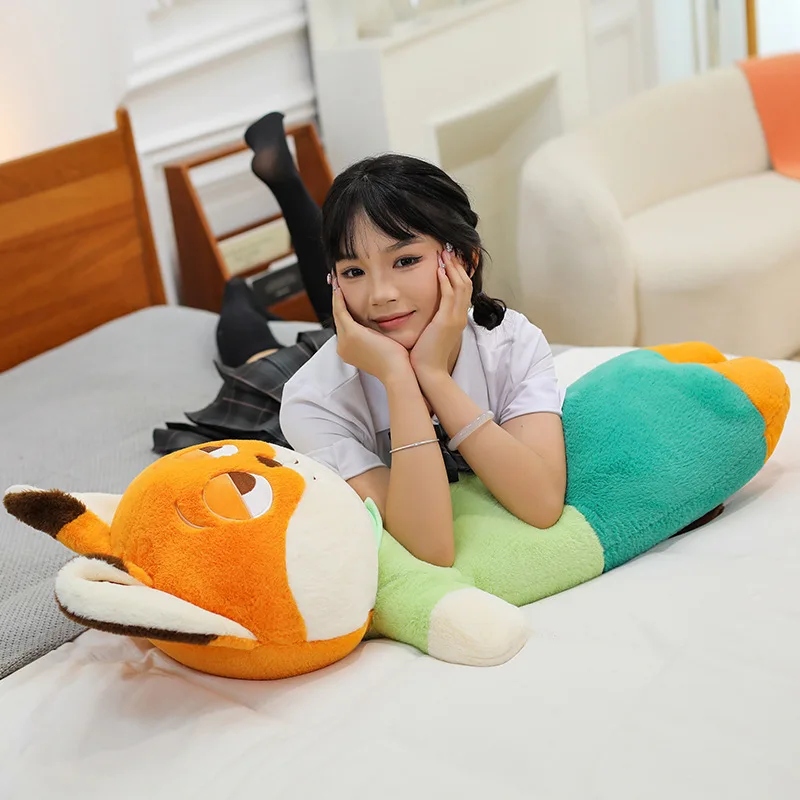 Disney Zootopia Stuffed Animal Plush Long Body Pillow Toy Judy Hopps Rabbit Nick Wilde Fox - Soft Doll Gift For All Ages Gift