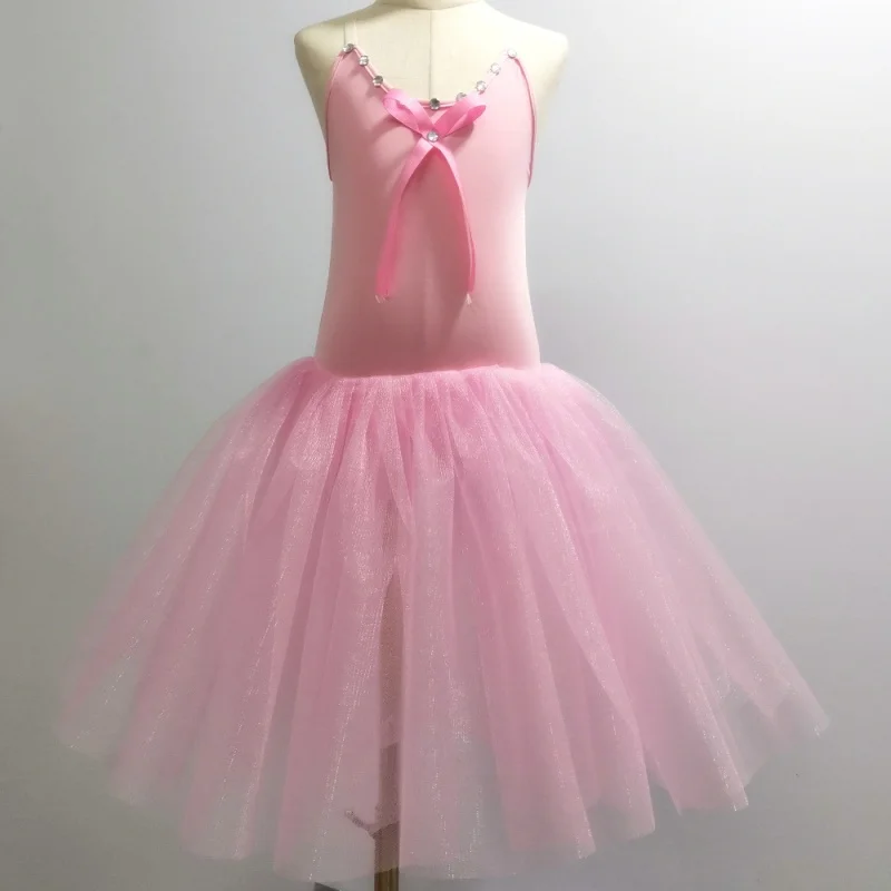 

PD06038 Длинное балетное платье-камизоль для взрослых и детей, костюм для выступлений «Лебединое озеро» для девочек