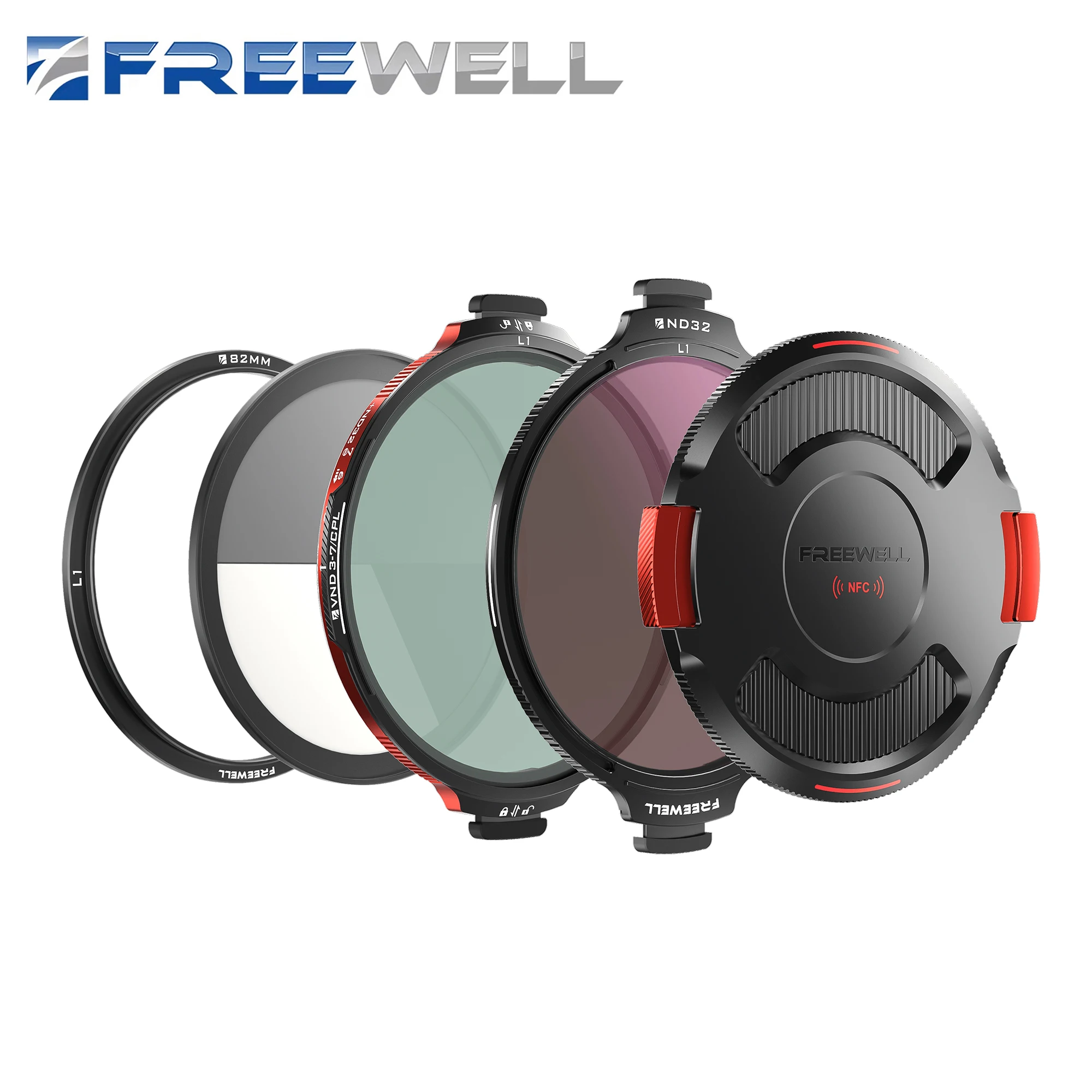Freewell 82mm L1 Real Locking Cameras Filter All Day Kit – Hybrid VND/CPL 3-10 Stops with ND32 Filters Photography Accessories