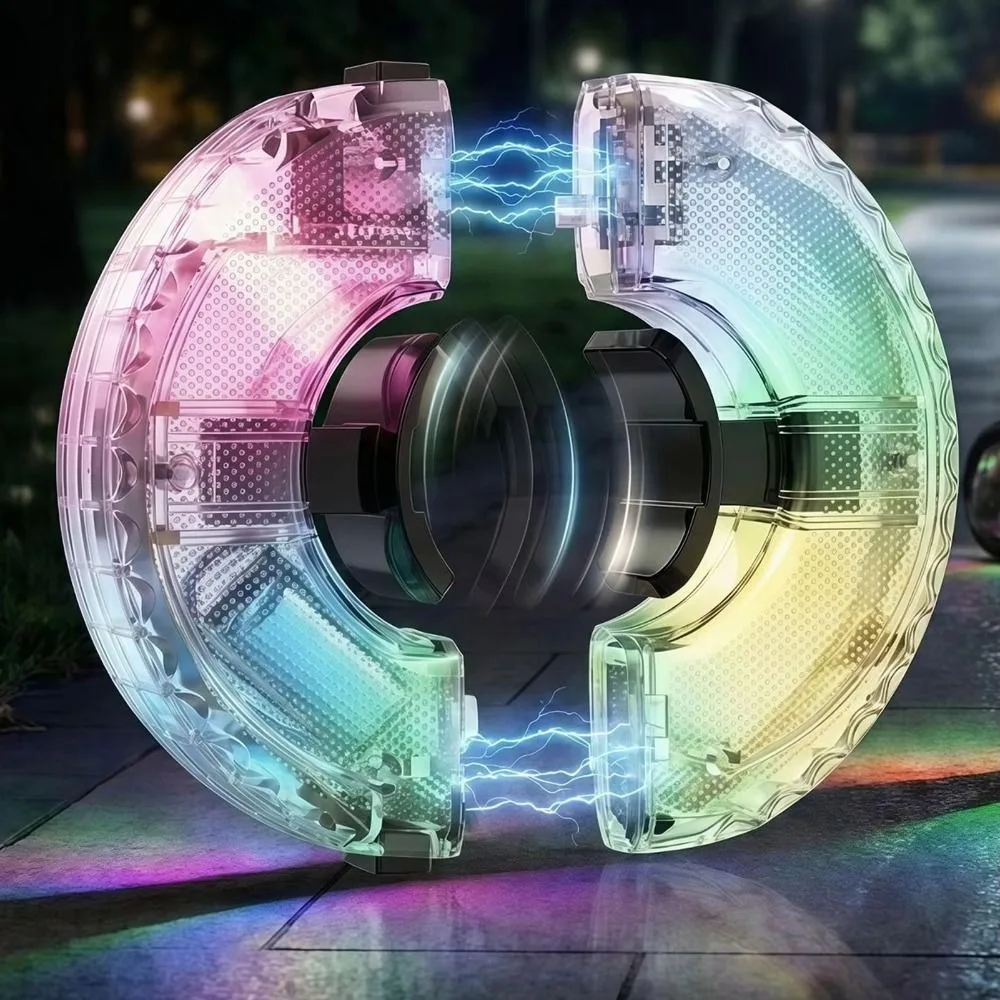 Waterproof Bike Wheel Light USB Rechargeable RGB Colorful Bicycle Spoke Light Vibration Sensing Split Hub Design