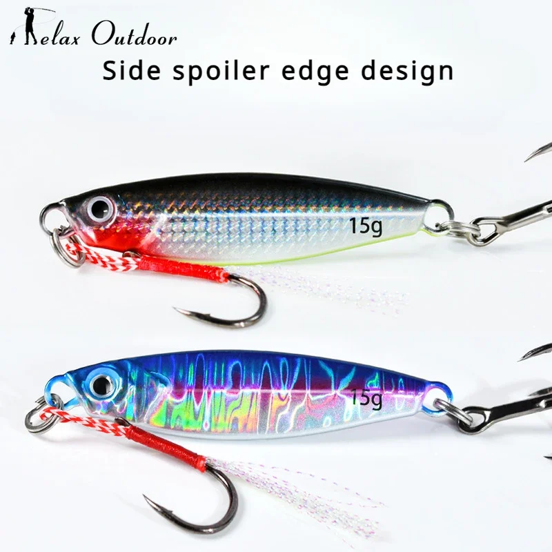 1 Pcs Metal Jig Fishing Lure Weights 7g~20g Trolling Hard Bait Bass Fishing Bait Tackle Trout Jigging Lure Jigs Saltwater Lures