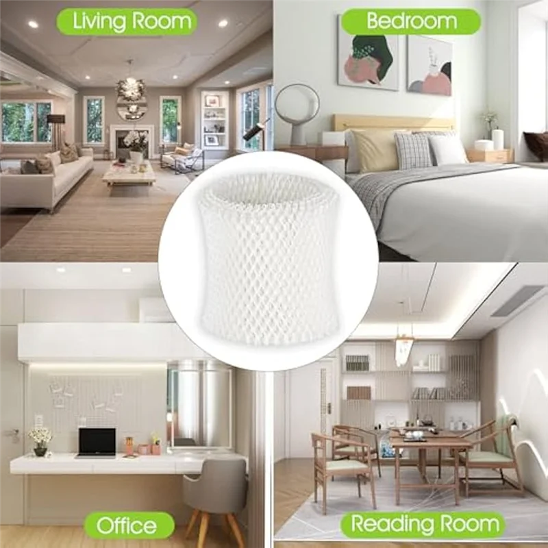 8 ชิ้นตัวกรองความชื้นสําหรับหลังคาข้างเตียง, ตัวกรองทดแทนสําหรับ Canopy เครื่องทําความชื้นข้างเตียง, เยื่อไม้กระดาษ Filter-A58E