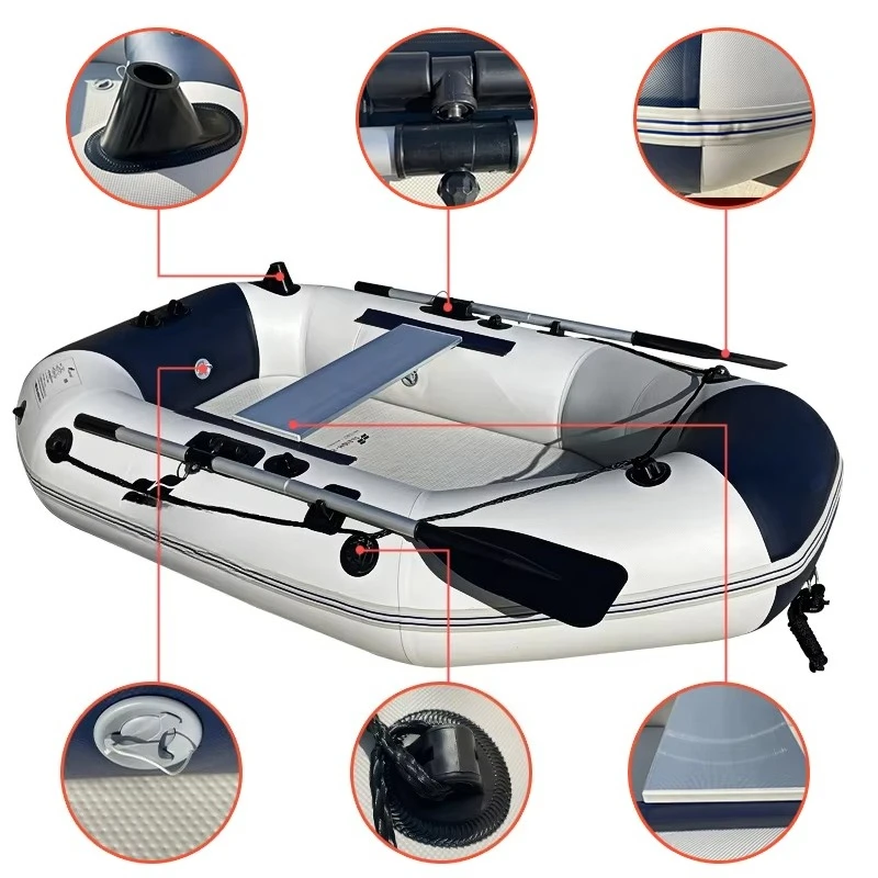 1.2mm Thickened Inflatable Fishing Boat and Kayak for Outdoor Activities Air Deck Floor for 2 Persons for Pool Lake Swimming - view 3