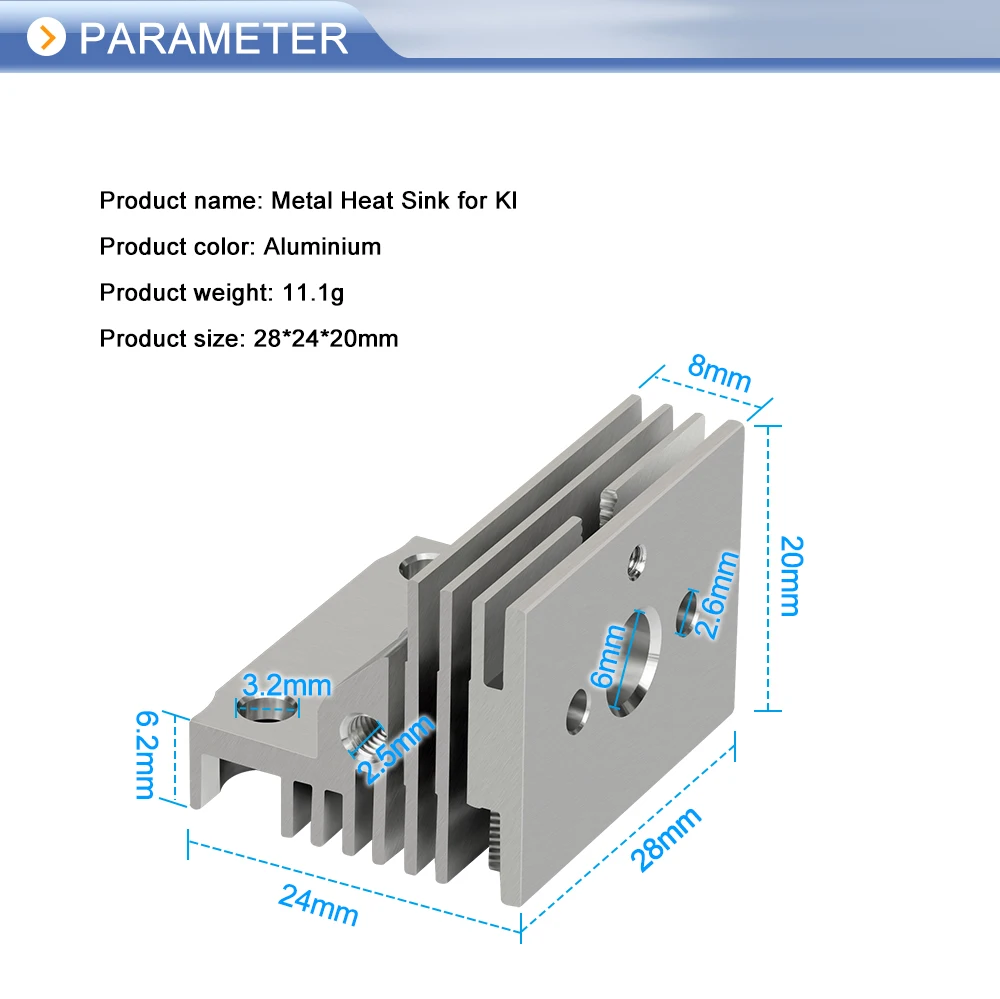 Für Creality K1 Serie Kühler Metall Kühlkörper Einteilige Throat Keramik Heizkopf Kits für K1 K1C K1 MAX 3D Drucker Teile – Detail 2
