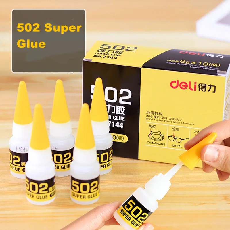 1/3/5Pcs Instant Quick-drying Cyanoacrylate Adhesive Strong Bond Fast Leather Rubber Metal 8g Office Supplies 502 Super Glue