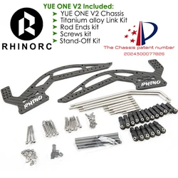 Rhino RC Crawler YUE ONE V2 Titanium alloy Link Shafty MOA Full 4.0mm 3K Carbon Fiber Chassis