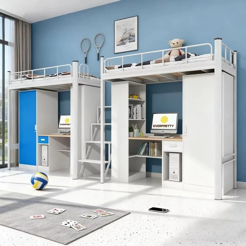 

Кровати для небольших квартир и общежитий, металлические каркасы кроватей, студенческие кровати-чердаки, выдвижные ящики со столами, шкафы, книжные полки и лестницы