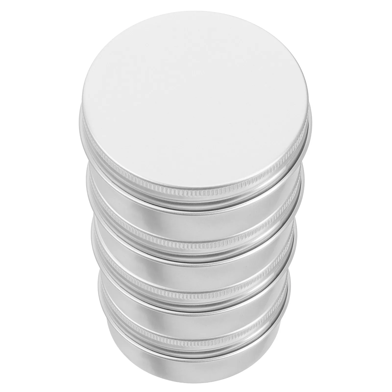 

4Pcs Mini Aluminum Boxes for Cream Soap Refillable Round Metal Tin Containers Leakproof Travel Storage Jars