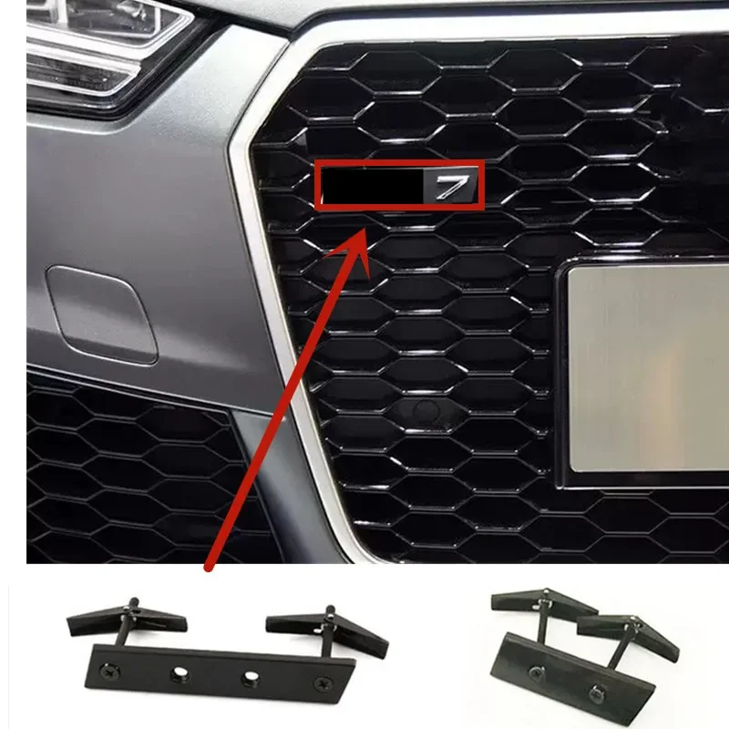 Car Styling Honeycomb Front Grille Emblem Bracket For RS3 RS4 RS5 RS6 RS7 RS8 S3 S4 S5 S6 S7 S8 SQ3 SQ5 RSQ3 RSQ5 RSQ7 TTS TTRS