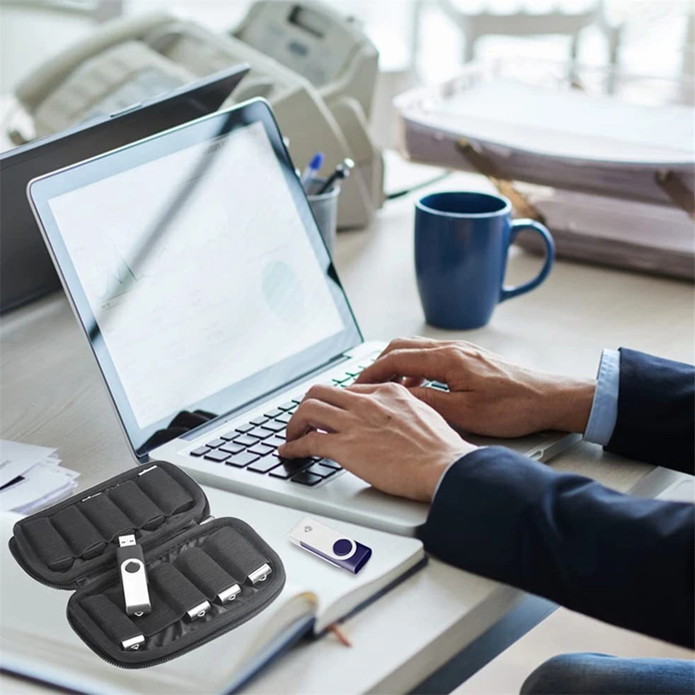 

1pc USB organizer case storage bag with Diving fabric Shockproof Portable Travel tech pouch for USB Drives/Cables/SD Cards