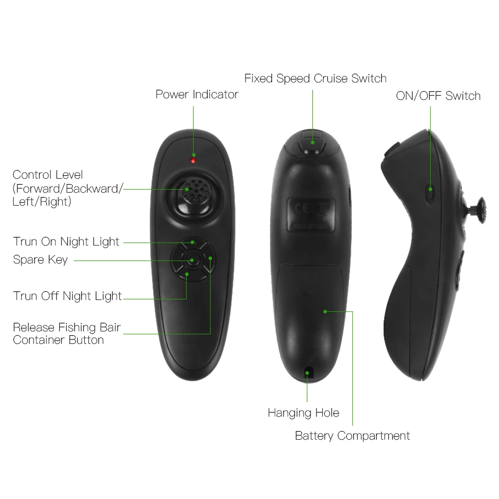 12000mah RC esca da pesca barca con borsa telecomando alimentatore da pesca Fish Finder nave 500m telecomando esca barca motoscafo