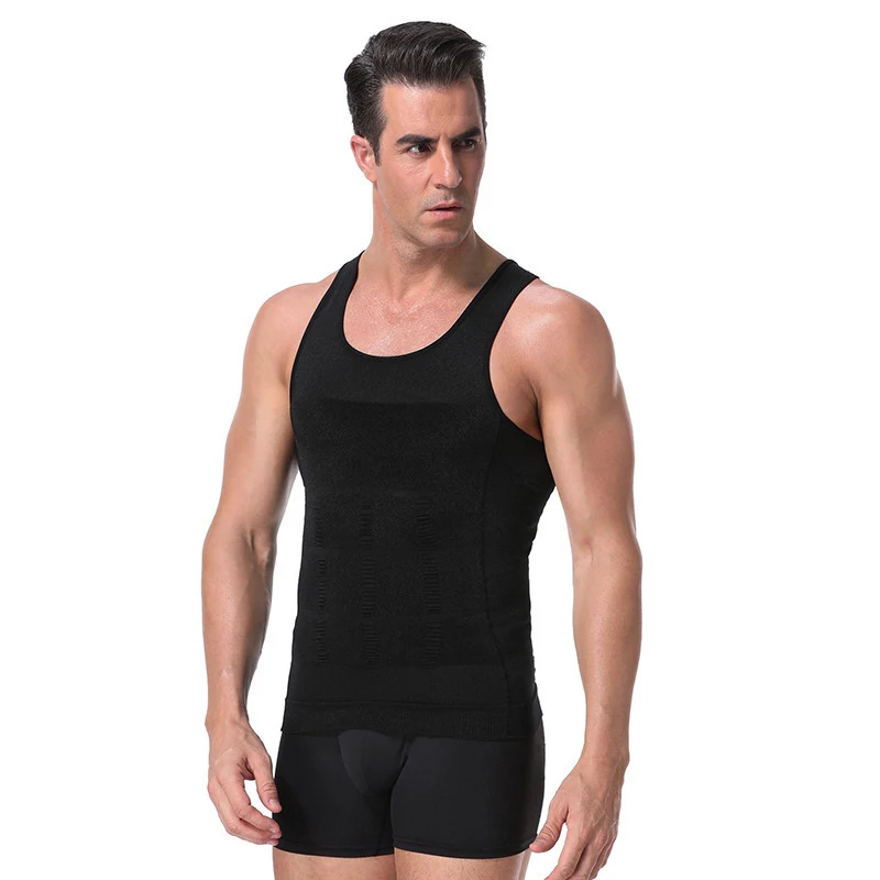 Mannen Shapewear Afslanken Body Corset Vest Shirt Compressie Buik Tummy Buik Controle Slanke Taille Cincher Ondergoed Sport Vest