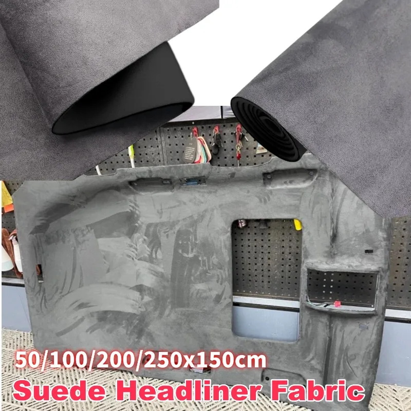 

Suede Headliner Fabric Foam Backed for Car Truck Interior Trim Protect Aging Broken Faded DIY Replacement Car Roof Fabric Lining