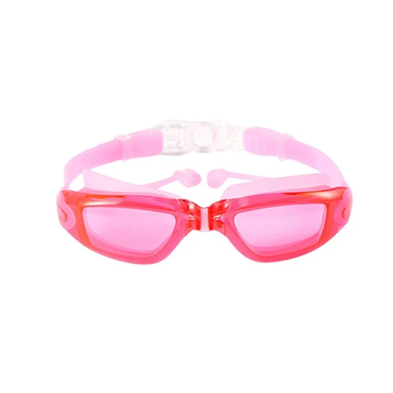

Men Women Swim Goggles Outdoor Waterproof Anti-fog Large Frame with Silicone Earplugs Water Sports Eyewear