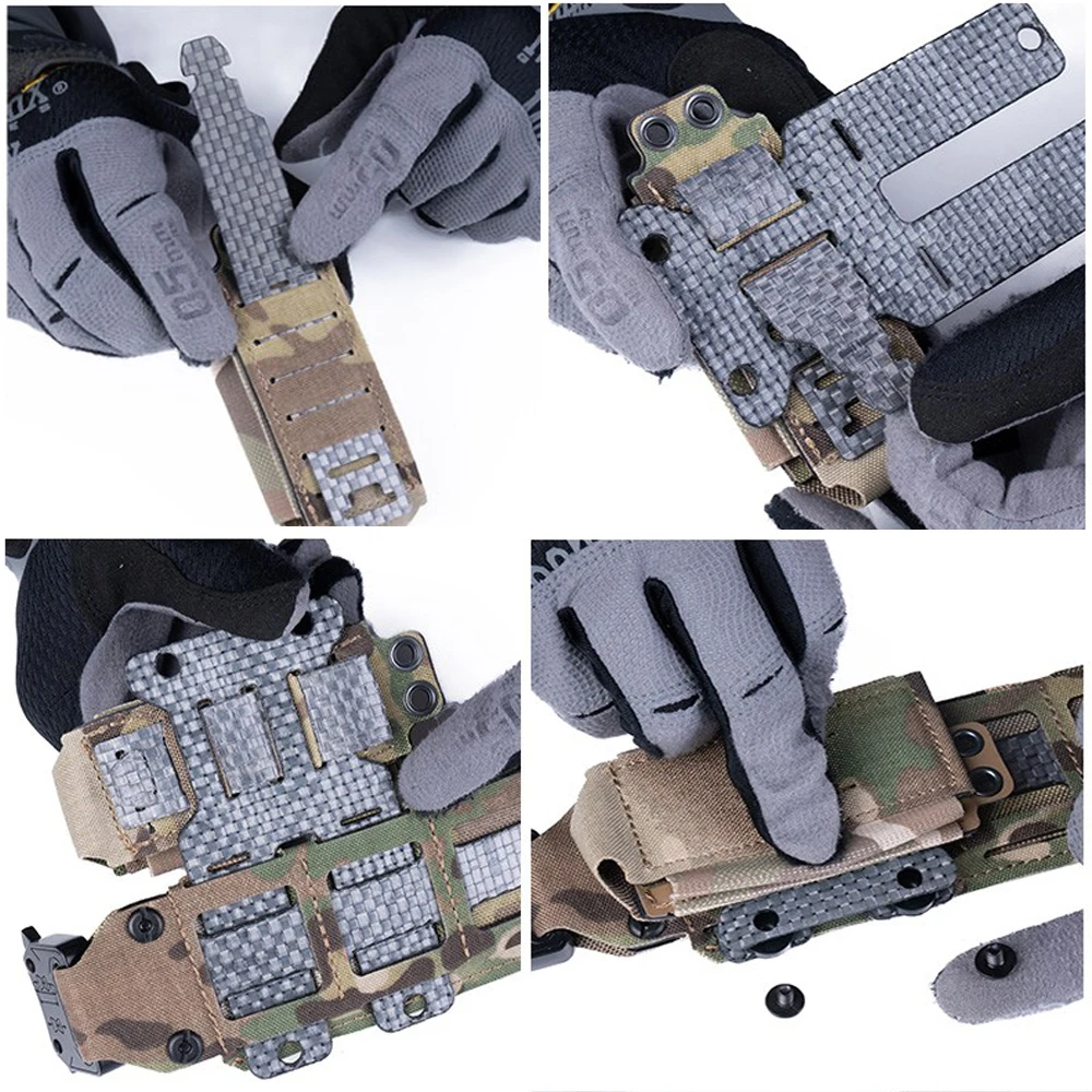 Tactical Single Mag Pouch Horizontal Vertical MOLLE Adapter for Airsoft Paintball Hunting Magazine Bag Holster Carrier Accessory image 6