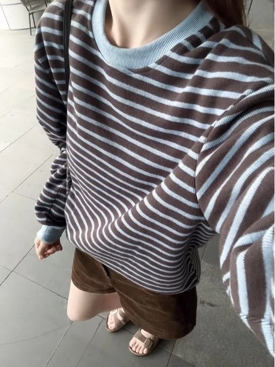 

Корейский вязаный свитер Sle Long Sve, женский осенне-зимний ленивый свободный свитер, уникальный красивый антивозрастной топ