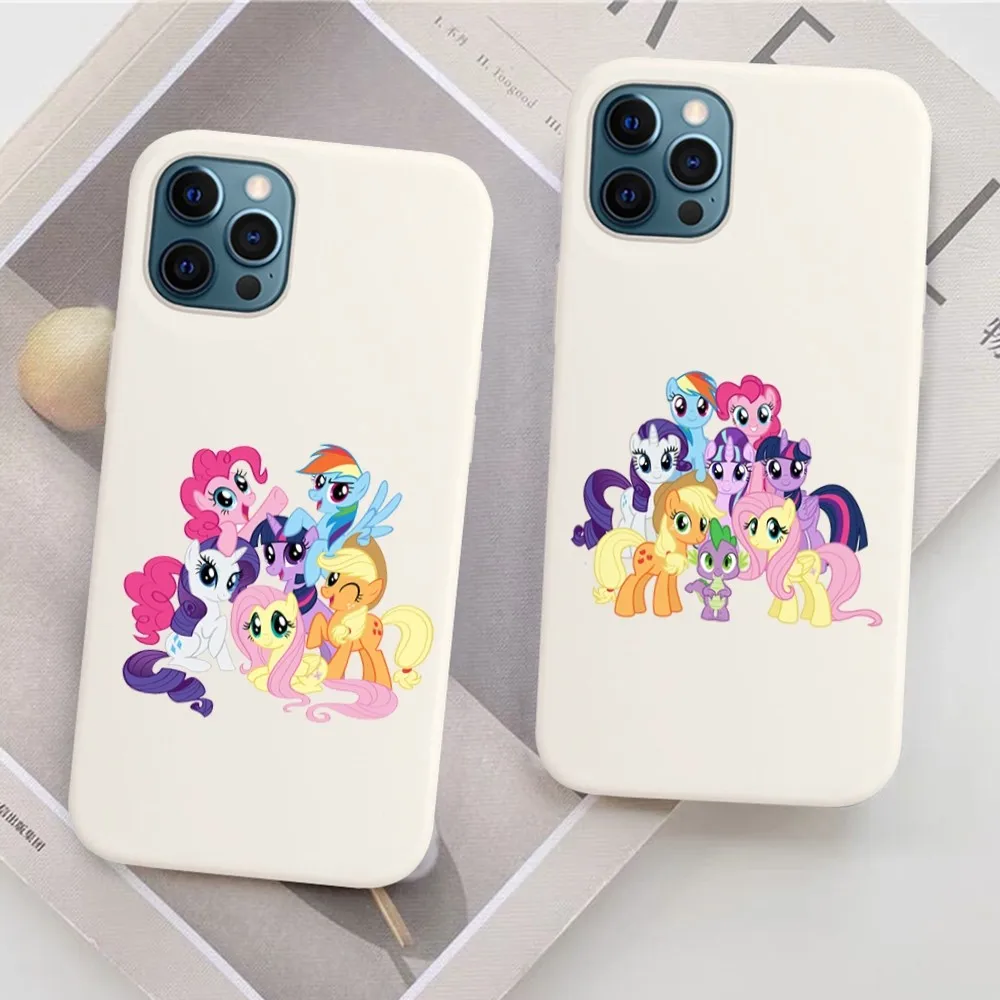 My P-Ponys L-Little Phone Case Soft Solid Color For iphone 14 11 12 13 mini pro max 7 8 plus 6 6s x xs max xr