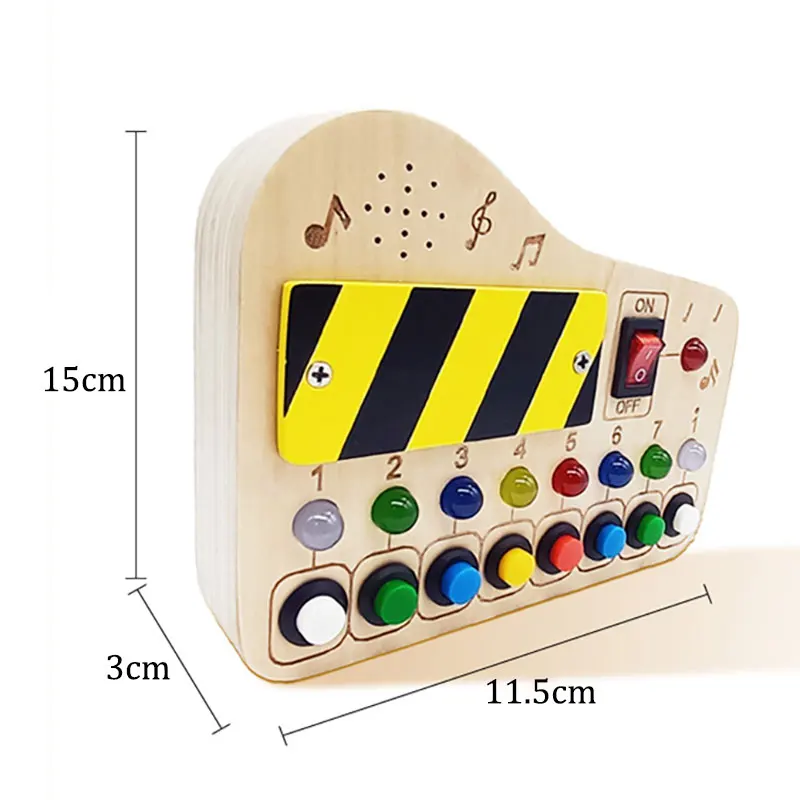 Montessori Drukbord Kinderspeelgoed Led-lichtschakelaar Simuleren Auto Stuurwiel Reisactiviteiten Zintuiglijk spel Educatief speelgoed