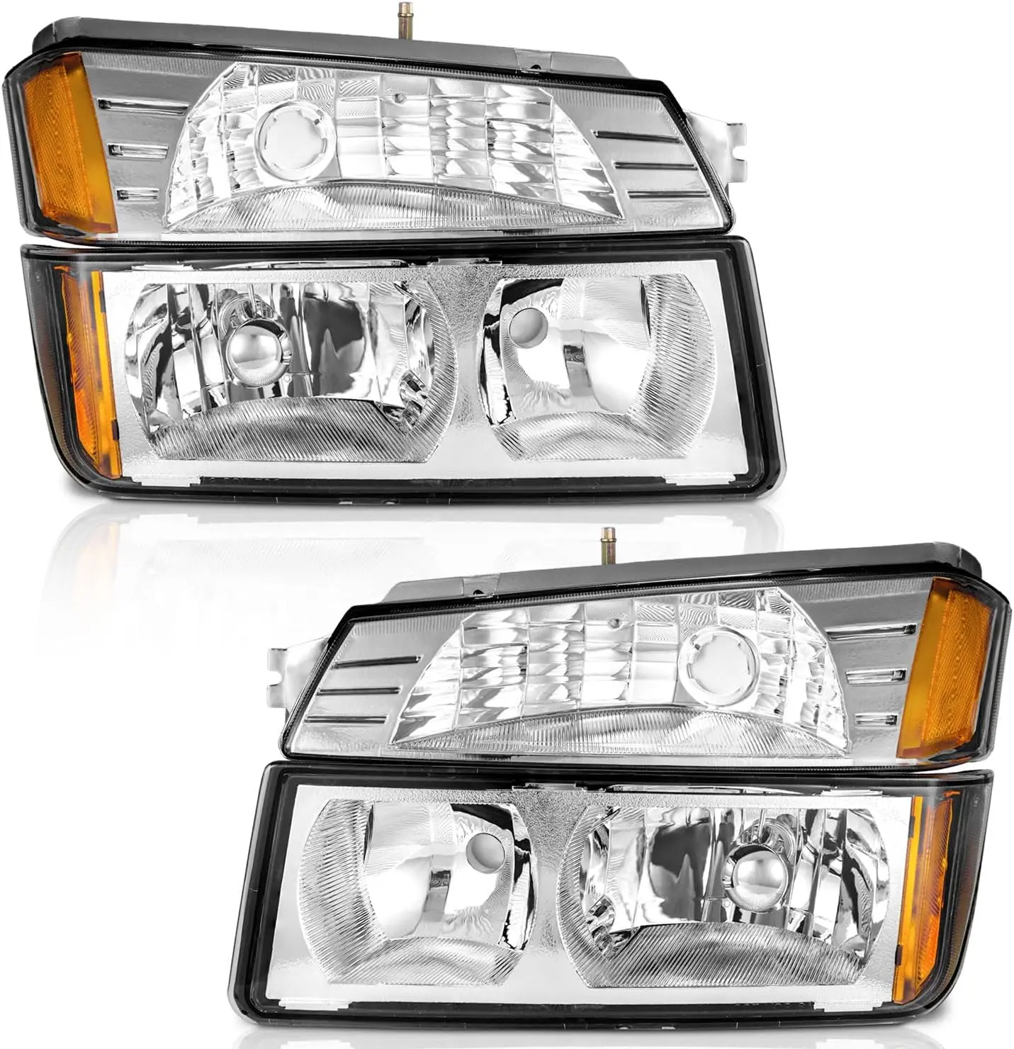 

Headlights for 2002-2006 Chevy Avalanche 1500 2500 (Fits Body Cladding Models Only) fit 02 03 04 05 06 Avalanche 1500 2500 Headl
