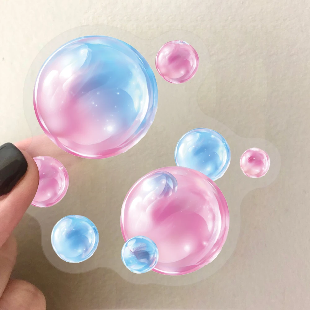 50 قطعة من ملصقات القرطاسية Kawaii الملونة ذات الطابع الفقاعي لمستلزمات سكرابوكينغ ومواد المجلات وملصقات تزيين مجمعة