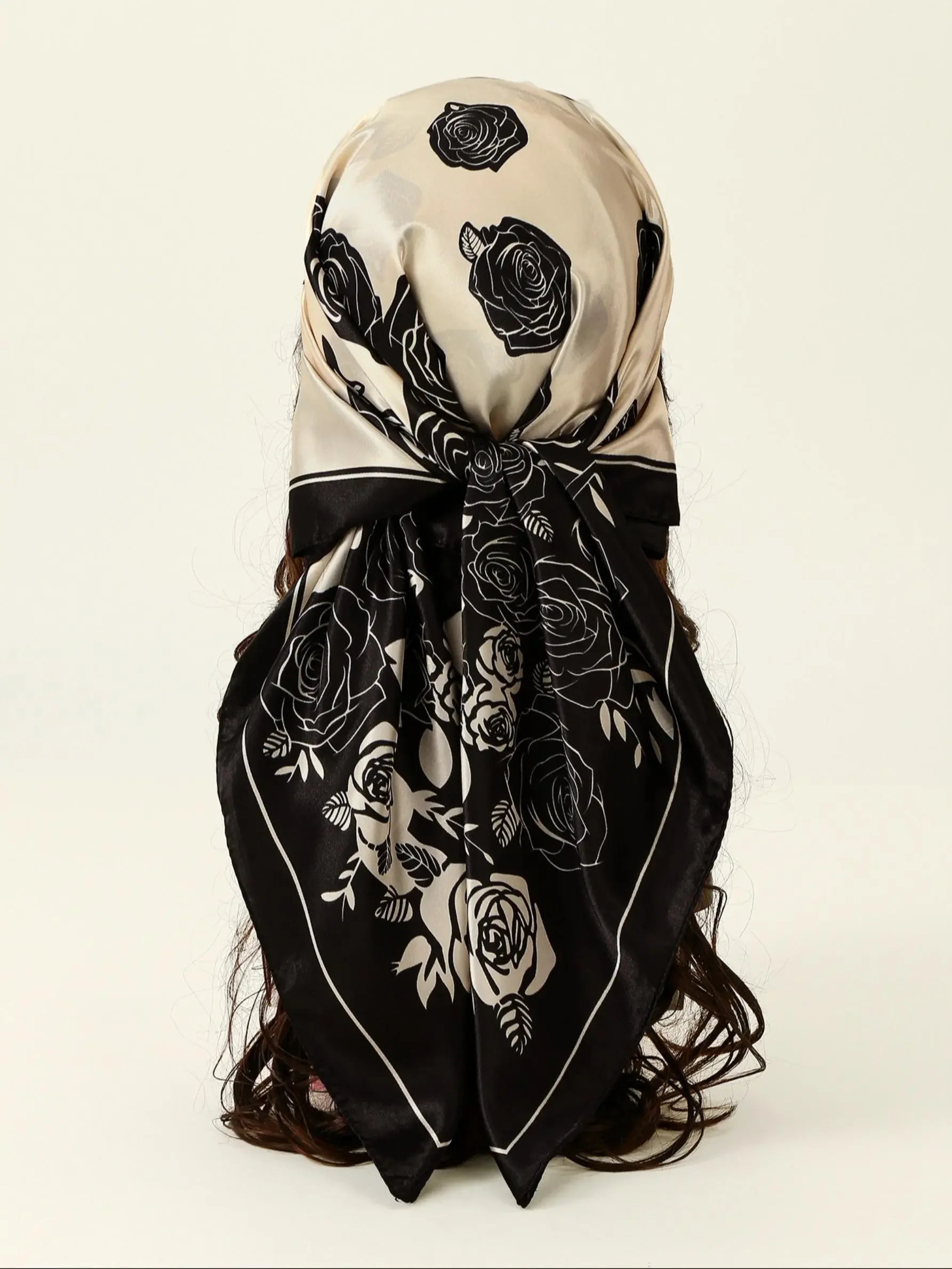 Écharpe élégante à imprimé marbré dégradé, motif floral, douce, multifonctionnelle, protection contre le soleil et le vent, châle tendance