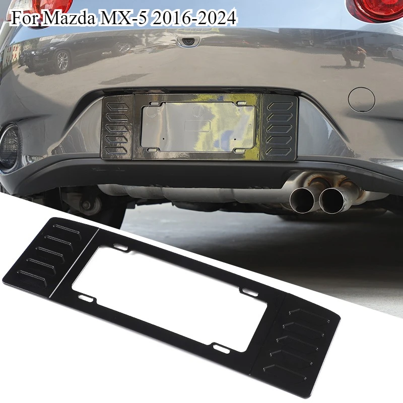 Aluminum Alloy For Mazda MX-5 MX5 Miata ND 2016-2024 Car Rear Bumper License Plate Holder License Plate Bracket Accessories