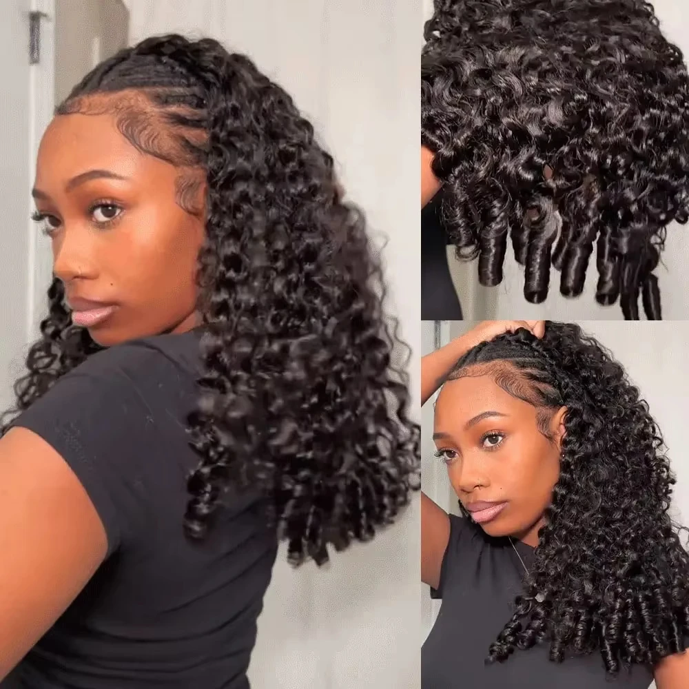 

Burmese Curly Wig 13x6 HD Lace Front Wigs 100% Human Hair for Black Women 13x4 Deep Water Wave Pre Plucked Lace Frontal Wig